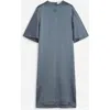 Lanvin Satin Dress In Steel