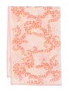 Lanvin Silk Cotton Blend Fern Leaf Scarf In Pink