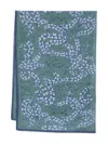 Lanvin Rectangular Cotton-silk Blend Scarf With Fern Print In Green