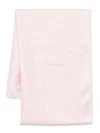 Lanvin Fringed Monogram Rectangular Scarf In Beige