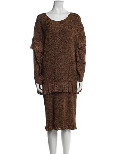 Pre-owned Lanvin Scoop Neck Knee-length Dress