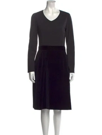 Pre-owned Lanvin Scoop Neck Knee-length Dress In Multi