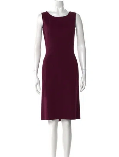 Pre-owned Lanvin Scoop Neck Knee-length Dress In Purple