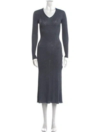 Pre-owned Lanvin Scoop Neck Long Dress