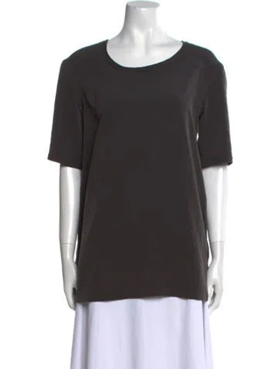 Pre-owned Lanvin Scoop Neck Short Sleeve T-shirt In Black