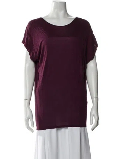 Pre-owned Lanvin Scoop Neck Short Sleeve T-shirt In Purple