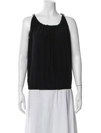 Pre-owned Lanvin Scoop Neck Sleeveless Top In Blue