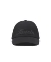 Lanvin Script Wool Cap In Anthracite/grey