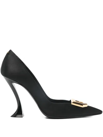 Lanvin Pointed Toe Pumps With Sculpted Heel In Multi