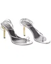 Lanvin Sequence 95 Leather Sandal In Silver