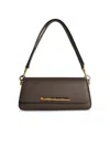 LANVIN LANVIN 'SEQUENCE' BROWN LEATHER CROSSBODY BAG