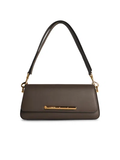 Lanvin 'sequence' Brown Leather Crossbody Bag Women