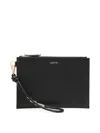 Lanvin Leather Clutch Bag In Black
