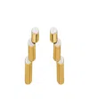 Lanvin Sequence Earrings In Gold/silver