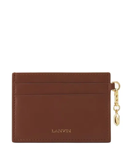 Lanvin Séquence Leather Cardholder In Brown