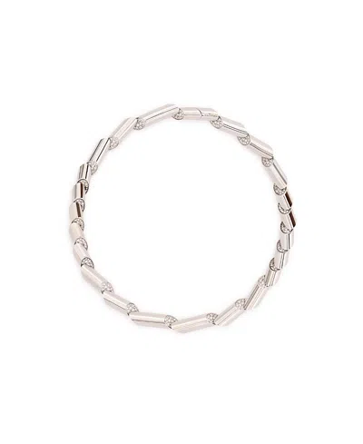 Lanvin Sequence Rhinestone Choker Necklace In Silver/crystal