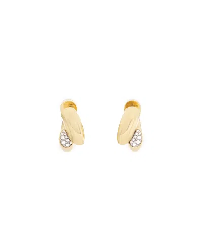 Lanvin Sequence Rhinestone Earrings In Gold/crystal