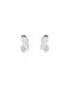 Lanvin Sequence Rhinestone Earrings In Silver/crystal