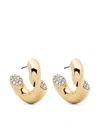 Lanvin Sequence Rhinestone-embellished Earrings In Gold
