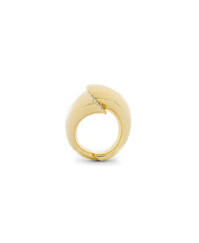 Lanvin Sequence Rhinestone Ring In Gold/crystal