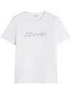 Lanvin Embroidered Script Logo T-shirt In White