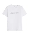 Lanvin Embroidered Script Logo T-shirt In White