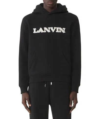 Lanvin Shearling Cotton Hoodie In Multi