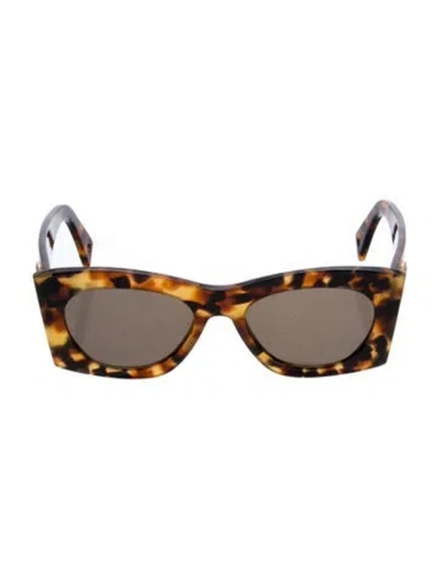 Pre-owned Lanvin Shield Tinted Sunglasses In Brown