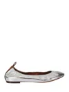 Lanvin Shiny Silver Ballerinas