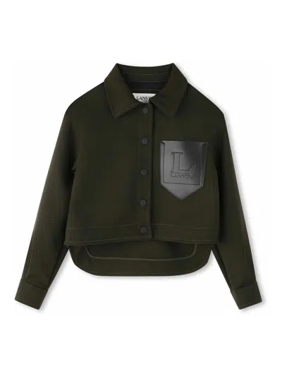 Lanvin Kids' Shirt With Logo In Black