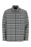 Lanvin Tartan Overshirt Jacket In Grey