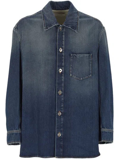 Lanvin Shirts In Medium Blue