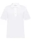 Lanvin Collared Shirt With Short Sleeves And Slits In Optic White