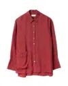 Lanvin Textured Red Shirt In Red