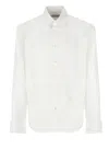 Lanvin Curved Hem Long-sleeved Shirt In White
