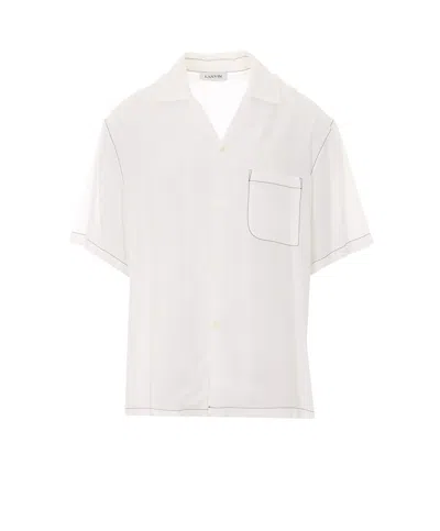 Lanvin Mother And Daughter Print On The Back Shirt In White