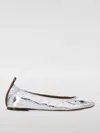 Lanvin Flat Shoes Silver In Multicolor