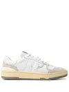 Lanvin Mesh And Leather Clay Sneakers With In White