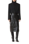 Lanvin Structured Peak Lapel Jacket With Built-in Belt In Animal Print