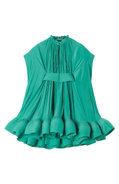 Lanvin Short Charmeuse Dress In Blue