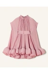 Lanvin Short Charmeuse Dress In Pink