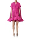 Lanvin Short Charmeuse Dress In Pink