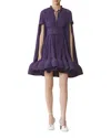 Lanvin Short Charmeuse Dress In Purple