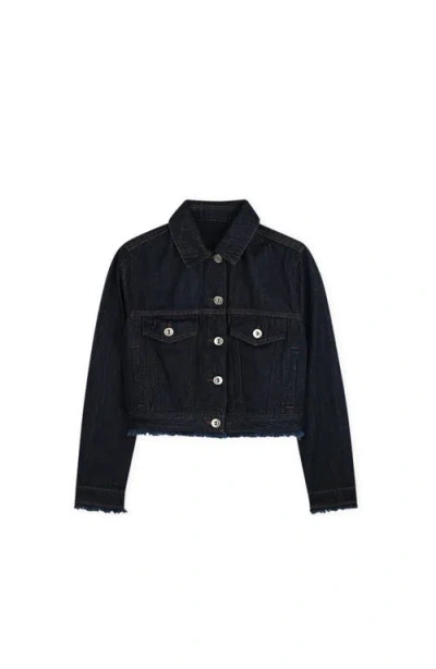 Lanvin Kids'  Short Denim Jacket In Black