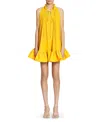 Lanvin Short Dress With Ruffles In Sunflower