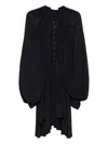 Lanvin Women Short Pleated Dress In Black