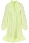 Lanvin Woman Short Dress Acid Green Size 4 Polyester In Green