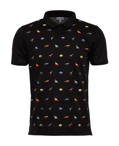 Lanvin Short Sleeve Polo Shirt In Black