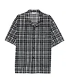 Lanvin Check-pattern Shirt In Black
