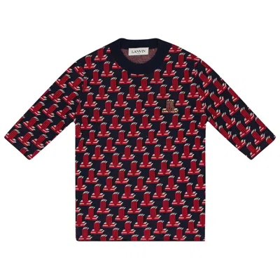 Pre-owned Lanvin Short-sleeve T-shirt 'midnight Blue' | Women's Size Xs